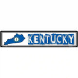 Kentucky State Outline Novelty Metal Vanity Street Sign 24" x 5" (ST)