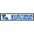 Louisiana State Outline Novelty Metal Vanity Street Sign 24" x 5" (ST)