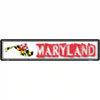 Maryland State Outline Novelty Metal Vanity Street Sign 24" x 5" (ST)