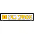 New Mexico State Outline Novelty Metal Vanity Street Sign 24" x 5" (ST)