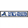 New York State Outline Novelty Metal Vanity Street Sign 24" x 5" (ST)