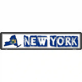 New York State Outline Novelty Metal Vanity Street Sign 24" x 5" (ST)