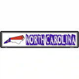 North Carolina State Outline Novelty Metal Vanity Street Sign 24" x 5" (ST)