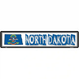 North Dakota State Outline Novelty Metal Vanity Street Sign 24" x 5" (ST)