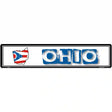 Ohio State Outline Novelty Metal Vanity Street Sign 24" x 5" (ST)