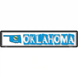 Oklahoma State Outline Novelty Metal Vanity Street Sign 24" x 5" (ST)