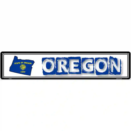 Oregon State Outline Novelty Metal Vanity Street Sign 24" x 5" (ST)