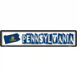 Pennsylvania State Outline Novelty Metal Vanity Street Sign 24" x 5" (ST)