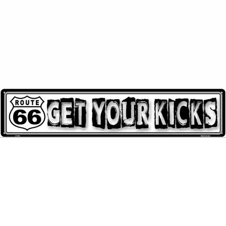 Route 66 Get Your Kicks Novelty Metal Street Sign 24" x 5" (ST)