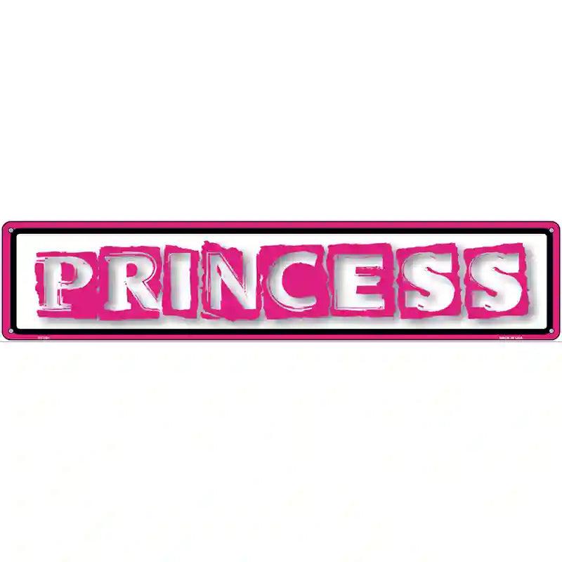 Princess Novelty Metal Street Sign 24" x 5" (ST)