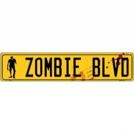 Zombie Blvd Metal Novelty Street Sign 24" x 5" (ST)