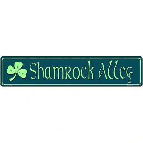 Irish Shamrock Alley Metal Novelty Street Sign 24" x 5" (ST)