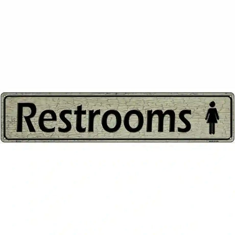 Restrooms Ladies Metal Novelty Street Sign 24" x 5" (ST)