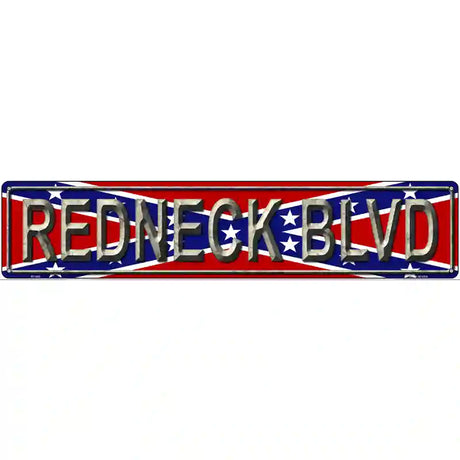 Redneck Blvd Metal Novelty Street Sign 24" x 5" (ST)