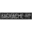 Backache Blvd Metal Novelty Street Sign 24" x 5" (ST)