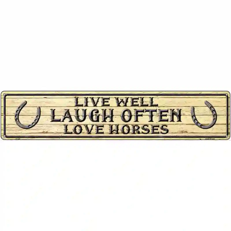 Laugh Often Metal Novelty Street Sign 24" x 5" (ST)