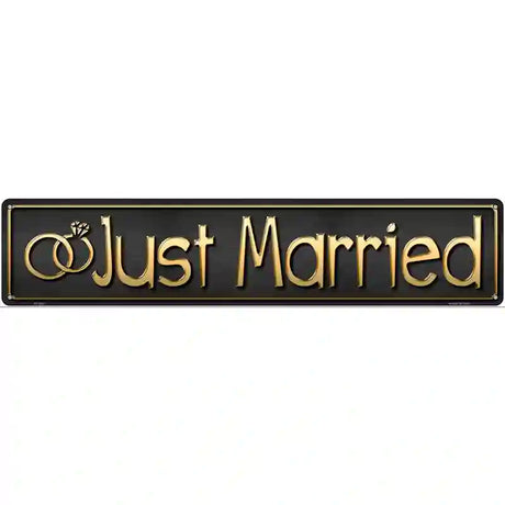 Just Married Metal Novelty Street Sign 24" x 5" (ST)