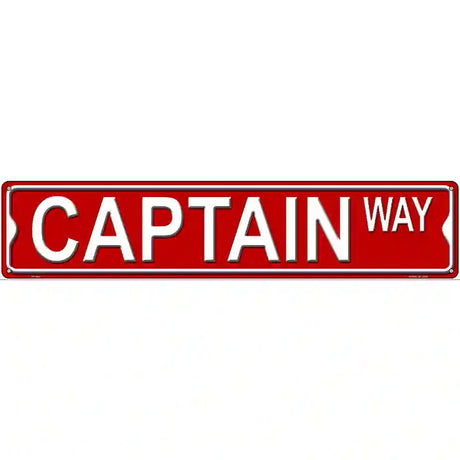 Captain Way Metal Novelty Street Sign 24" x 5" (ST)