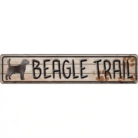 Beagle Trail Novelty Metal Street Sign 24" x 5" (ST)