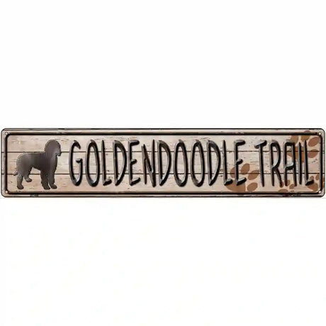 Golden Trail Novelty Metal Street Sign 24" x 5" (ST)