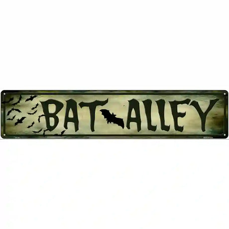 Bat Alley Novelty Metal Street Sign 24" x 5" (ST)