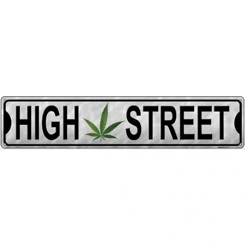 High Street Novelty Metal Street Sign 24" x 5" (ST)