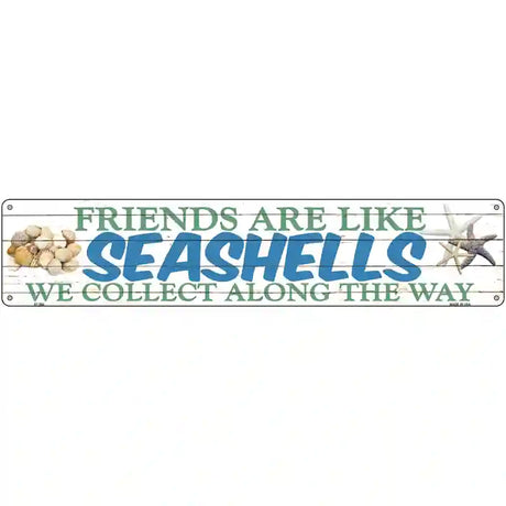 Seashells Novelty Metal Street Sign 24" x 5" (ST)