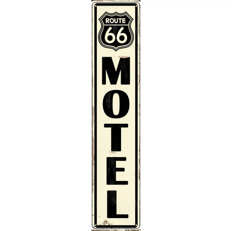 Route 66 Motel Novelty Metal Street Sign 24" x 5" (ST)