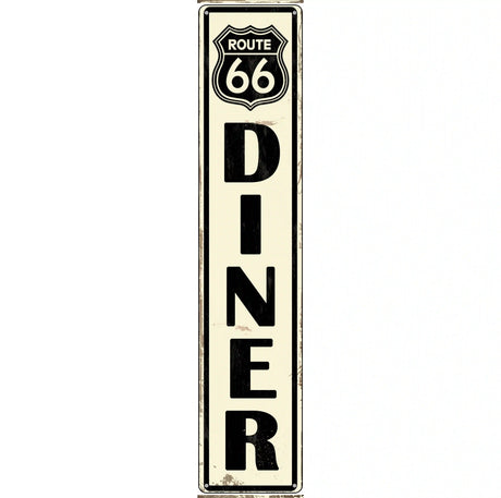 Route 66 Diner Novelty Metal Street Sign 24" x 5" (ST)