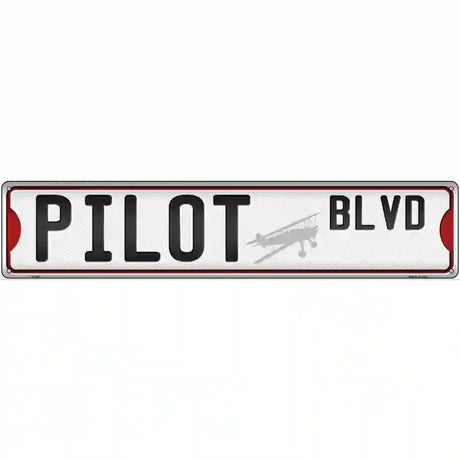 Pilot Blvd Novelty Metal Street Sign 24" x 5" (ST)