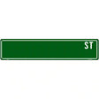 Green Street Blank Novelty Metal Street Sign 24" x 5" (ST)