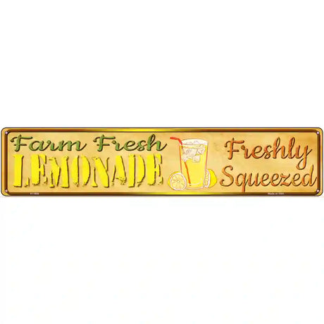 Farm Fresh Lemonade Novelty Metal Street Sign 24" x 5" (ST)