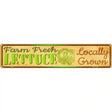 Farm Fresh Lettuce Novelty Metal Street Sign 24" x 5" (ST)