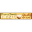 Farm Fresh Coconuts Novelty Metal Street Sign 24" x 5" (ST)