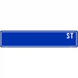 Blue Street Blank Novelty Street Sign 24" x 5" (ST)