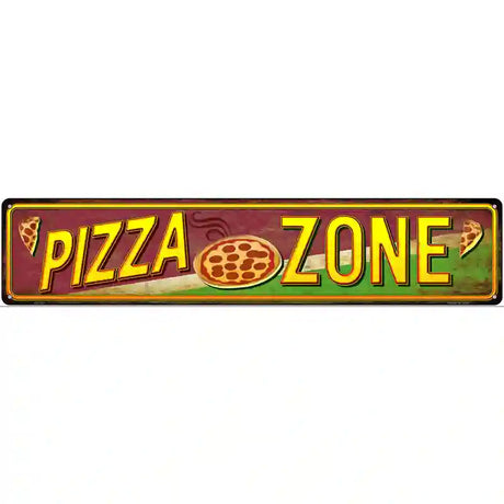 Pizza Zone Novelty Street Sign 24" x 5" (ST)