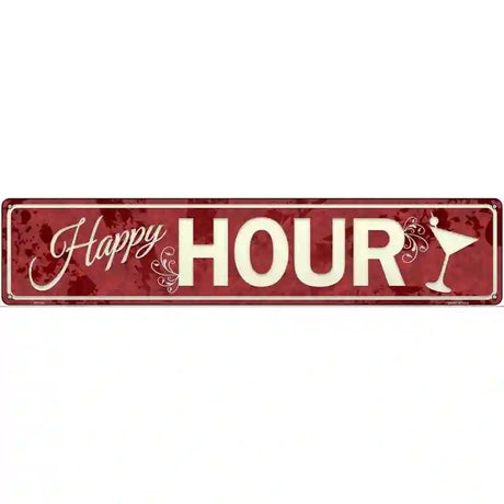 Happy Hour Novelty Street Sign 24" x 5" (ST)