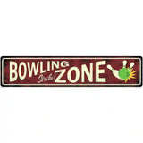 Bowling Strike Zone Novelty Street Sign 24" x 5" (ST)