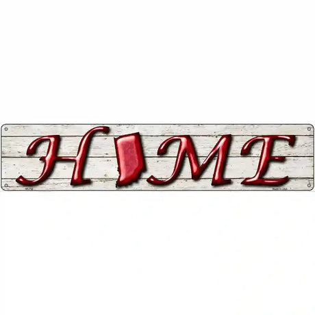 Indiana Home State Outline Novelty Metal Street Sign 24" x 5" (ST)