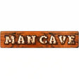 Man Cave Bulb Lettering Novelty Metal Street Sign 24" x 5" (ST)