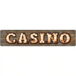 Casino Bulb Lettering Novelty Metal Street Sign 24" x 5" (ST)