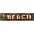 Beach Palm Tree Bulb Lettering Novelty Metal Street Sign 24" x 5" (ST)