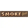 Smoke Shop Bulb Lettering Novelty Metal Street Sign 24" x 5" (ST)