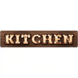 Kitchen Bulb Lettering Novelty Metal Street Sign 24" x 5" (ST)