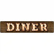 Diner Bulb Lettering Novelty Metal Street Sign 24" x 5" (ST)