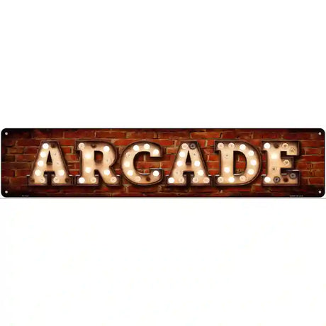 Arcade Bulb Lettering Novelty Metal Street Sign 24" x 5" (ST)