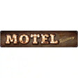 Motel No Vacancy Bulb Lettering Novelty Metal Street Sign 24" x 5" (ST)