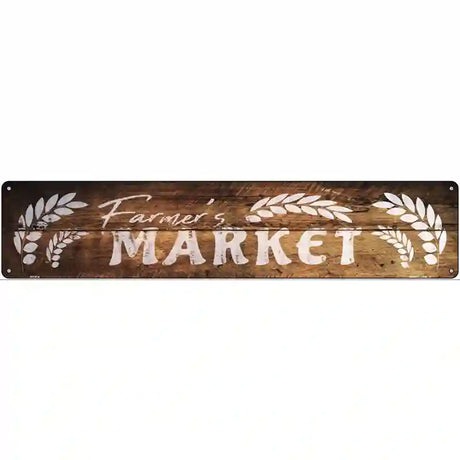 Farmers Market Novelty Metal Street Sign K-914 24" x 5" (ST)