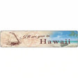 Ill See You In Hawaii Novelty Metal Street Sign 24" x 5" (ST)