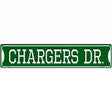 Chargers Dr Novelty Metal Street Sign 24" x 5" (ST)